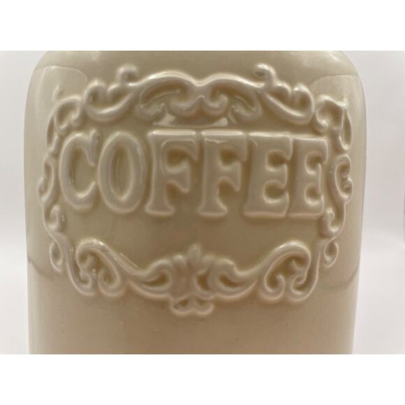Pre-owned Ceramic Coffee Jar From California Pantry 6.75" Hermetic Seal - Picture 2 of 10